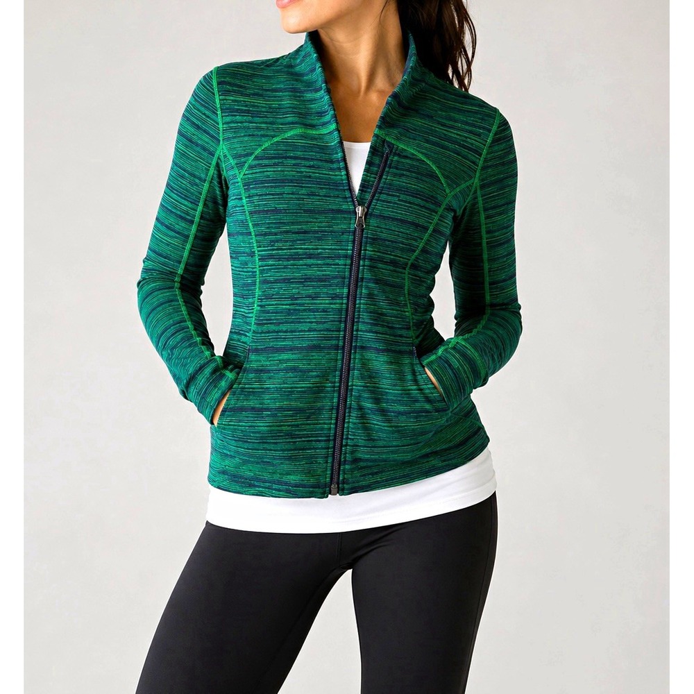 lululemon Precision Jacket Cyber Jungle Hero Blue Women's Size 6.